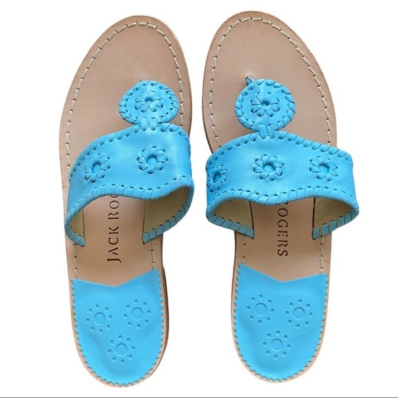 Jack Rogers Shoes - New Jack Rogers blue leather flip flop sandal